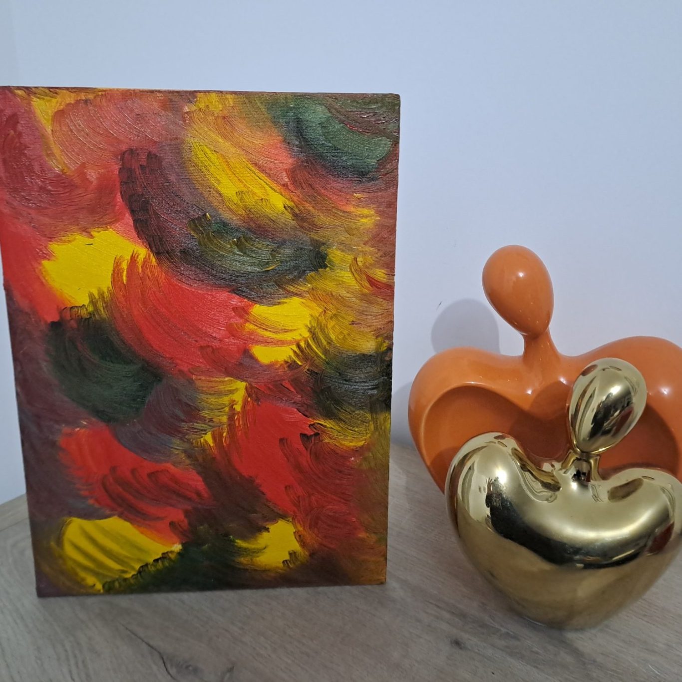 Peinture abstraite colorée aux couleurs incendiaires